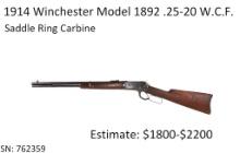 WInchester Model 1892 .25-20 WCF Saddle Carbine