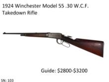 1924 Winchester Model 55 .30 W.C.F. Takedown Rifle