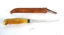 J.Marttini Filet Knife w/leather sheath