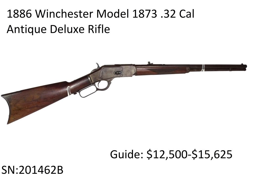 1886 Winchester Model 1873 .32 Cal Antique Deluxe