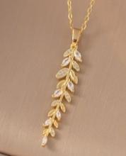 Sterling Silver Womens Gold Plated Necklace