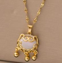 Sterling Silver Womens Gold Plated Necklace