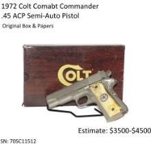 1972 Colt Combat Commander .45 ACP Pistol