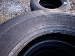 (4) New Recap Michelin 11R22.5 Tires