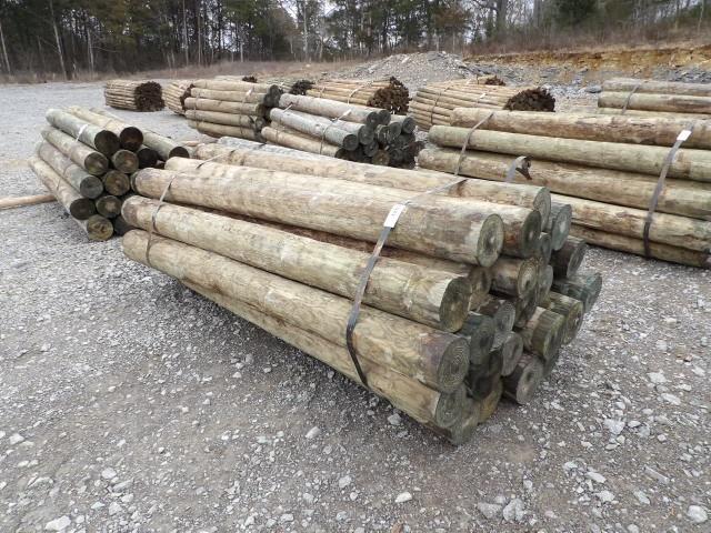 7"x8' Bundle of Pressure Treated Fence Posts