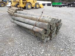 7"x8' Bundle of Pressure Treated Fence Posts