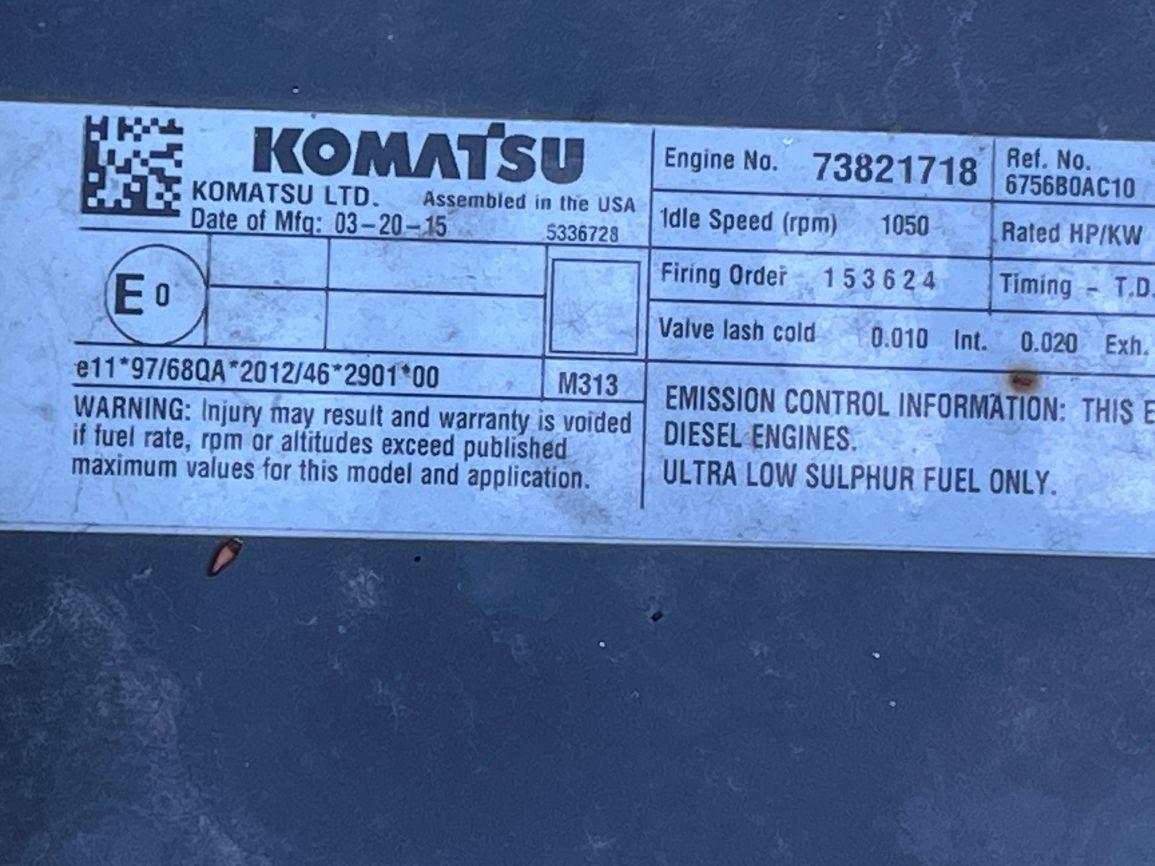 2016 Komatsu PC290LC-11 Hydraulic Excavator