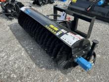 Unused 2023 Mower King SSAB72 Skid Steer Angel Broom