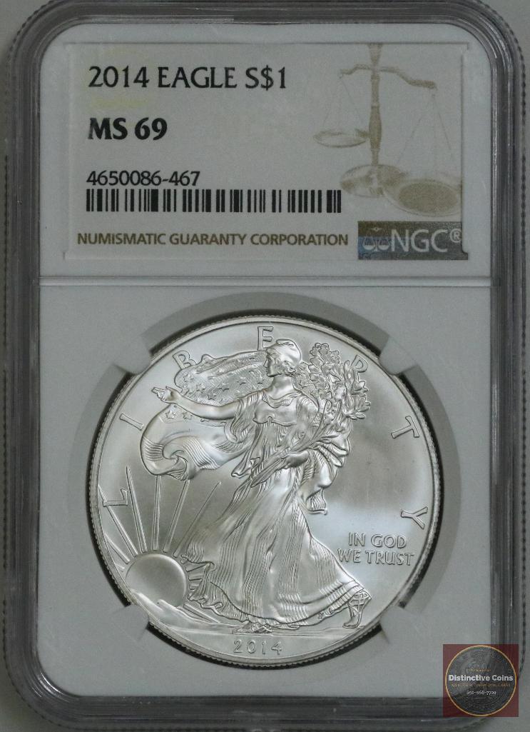 2014 American Silver Eagle 1oz (NGC) MS69