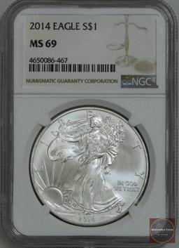2014 American Silver Eagle 1oz (NGC) MS69