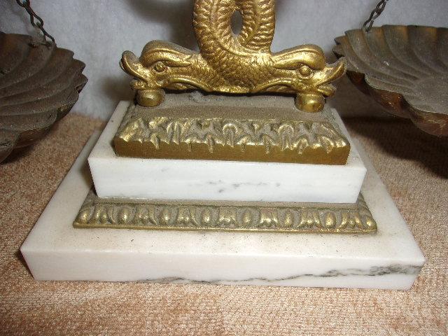 "DECORATIVE BRASS AND MARBLE SCALE