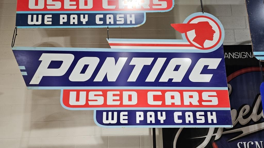 Pontiac Used Cars Metal Sign