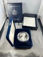 1996 PROOF United States Silver Eagle, .999 Silver, KEY DATE in Velvet Mint box