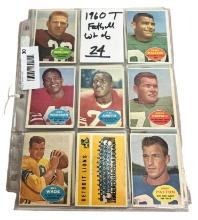 1960 Topps Football lot of 24, NFL Vintage