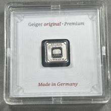 Geiger 1 gram .999 Silver bar in case, made in Germany