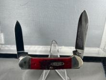 Case XX 2 Blade Canoe Pocket Knife, 62131 SS w/CSX blade etching