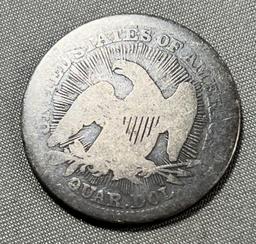 1853 Seated Liberty Quarter Dollar w/ arrows and rays