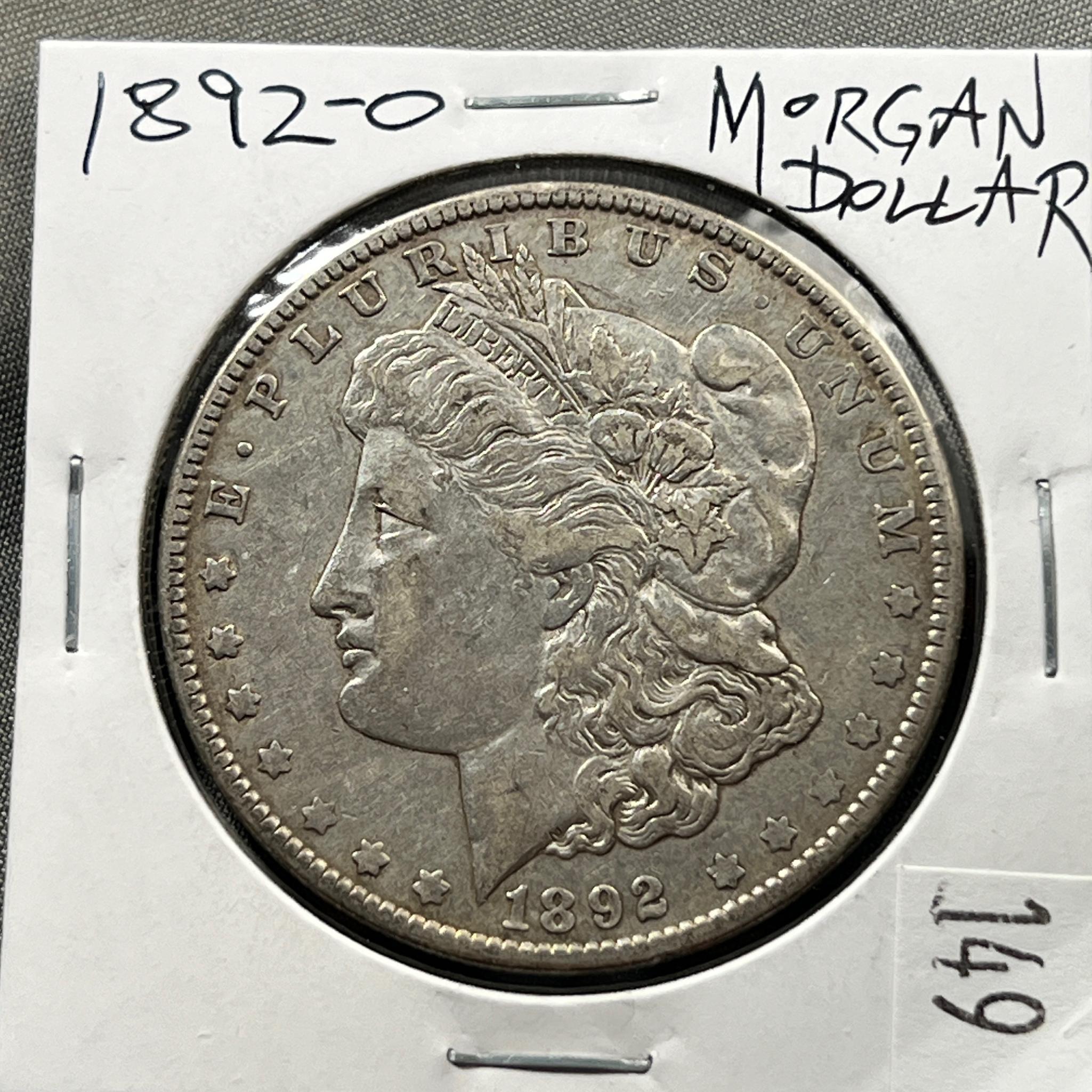 1892-O Morgan Silver Dollar