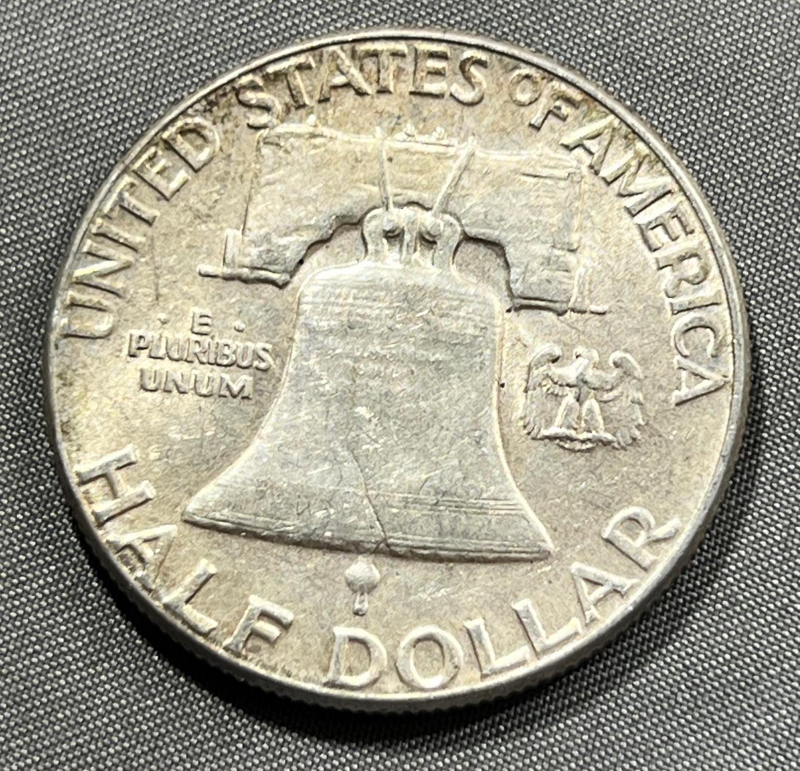 1951 Benjamin Franklin Half Dollar, 90% Silver
