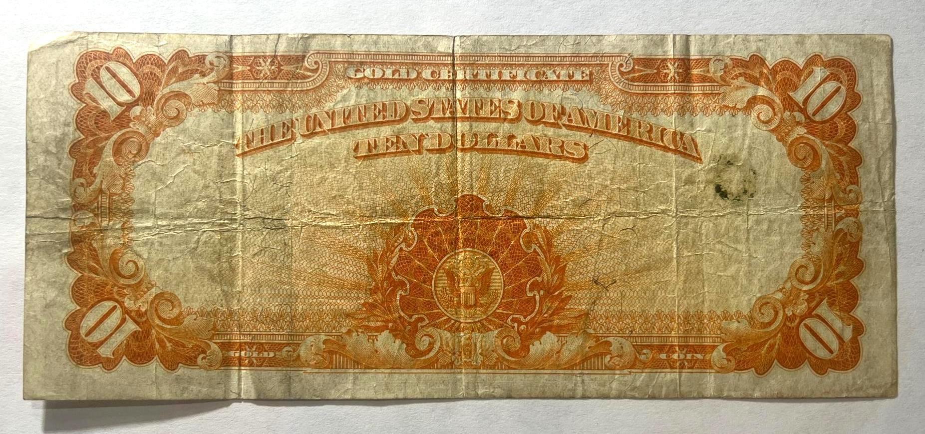 LARGE SIZE Series 1922 $10 Large Size Gold Certificate