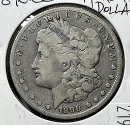 KEY DATE- 1890-CC US Morgan Silver Dollar