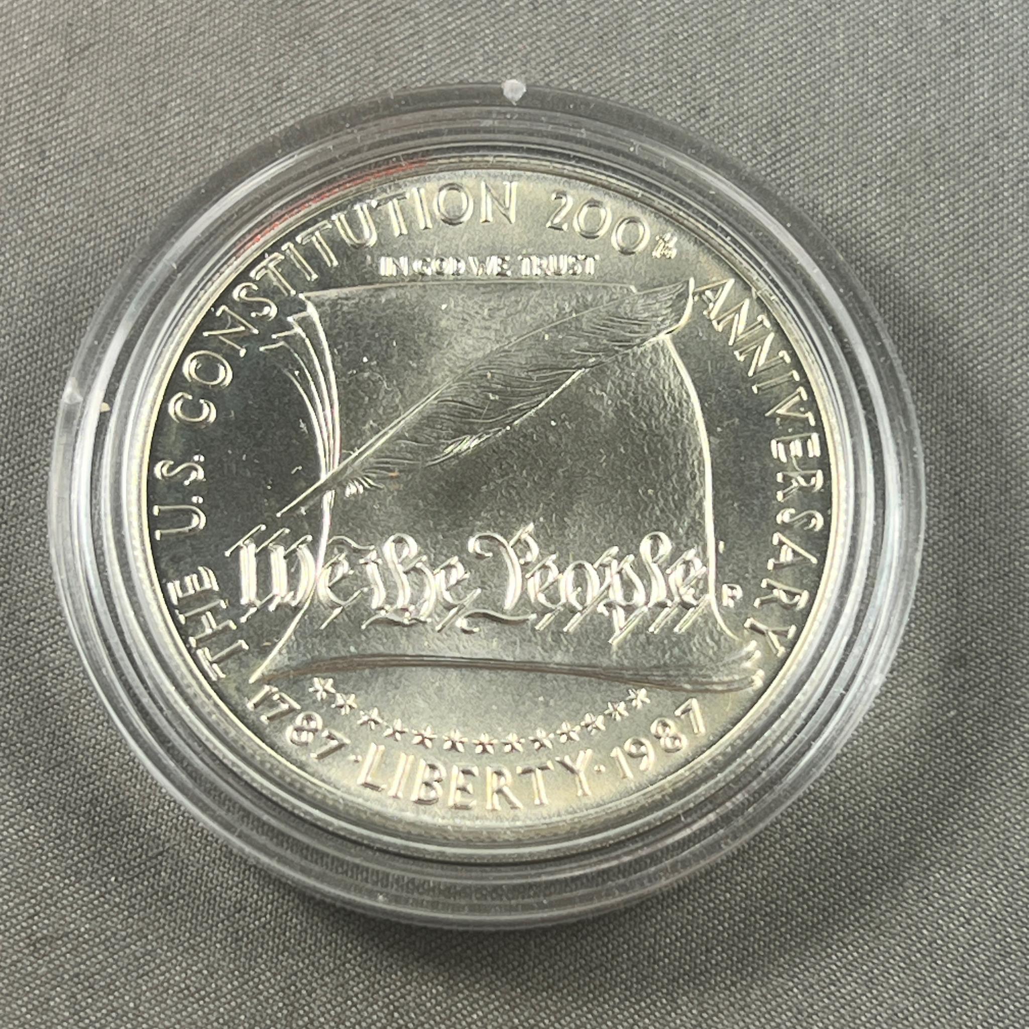 1987 US Constitution Commemorative US Dollar coin, 90% Silver