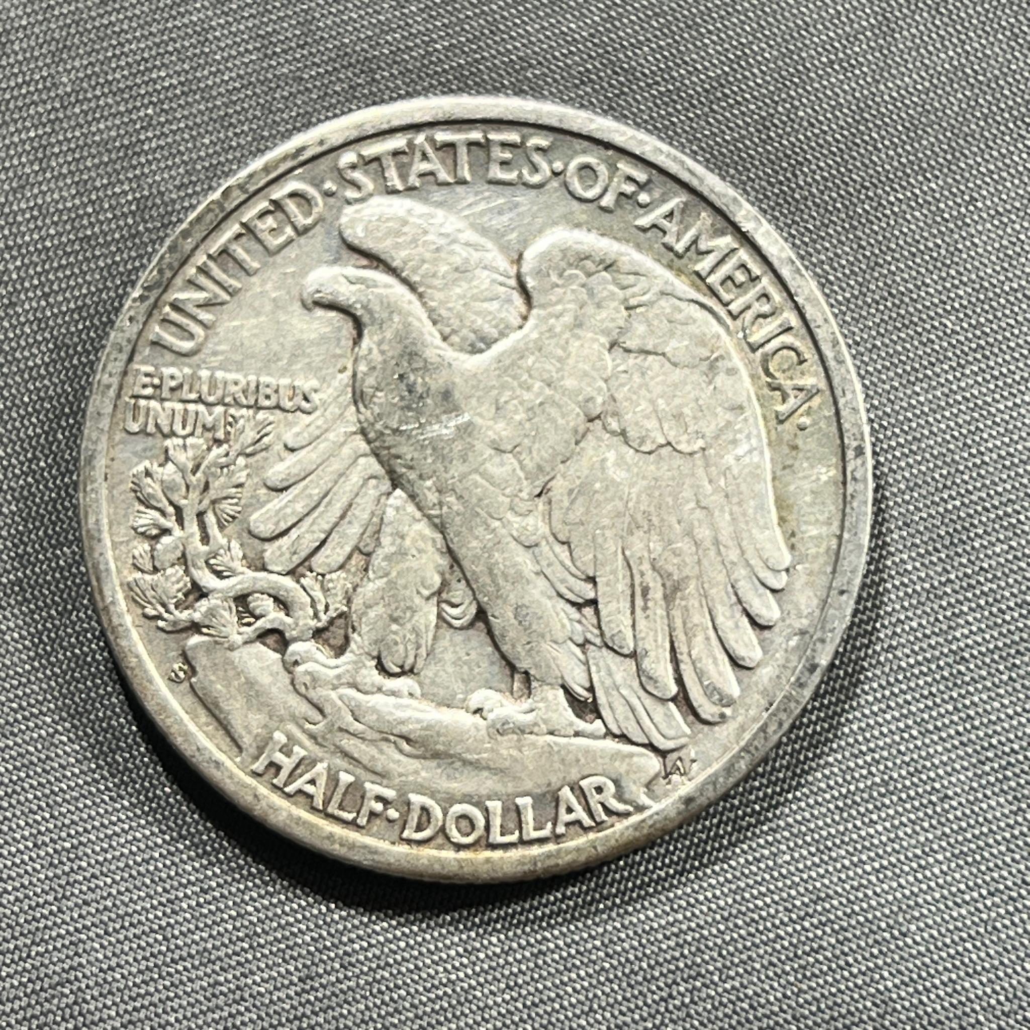 1943-S US Walking Liberty Half Dollar, 90% Silver