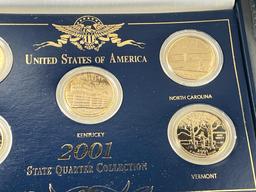 2001 Gold Plated State Quarter Set