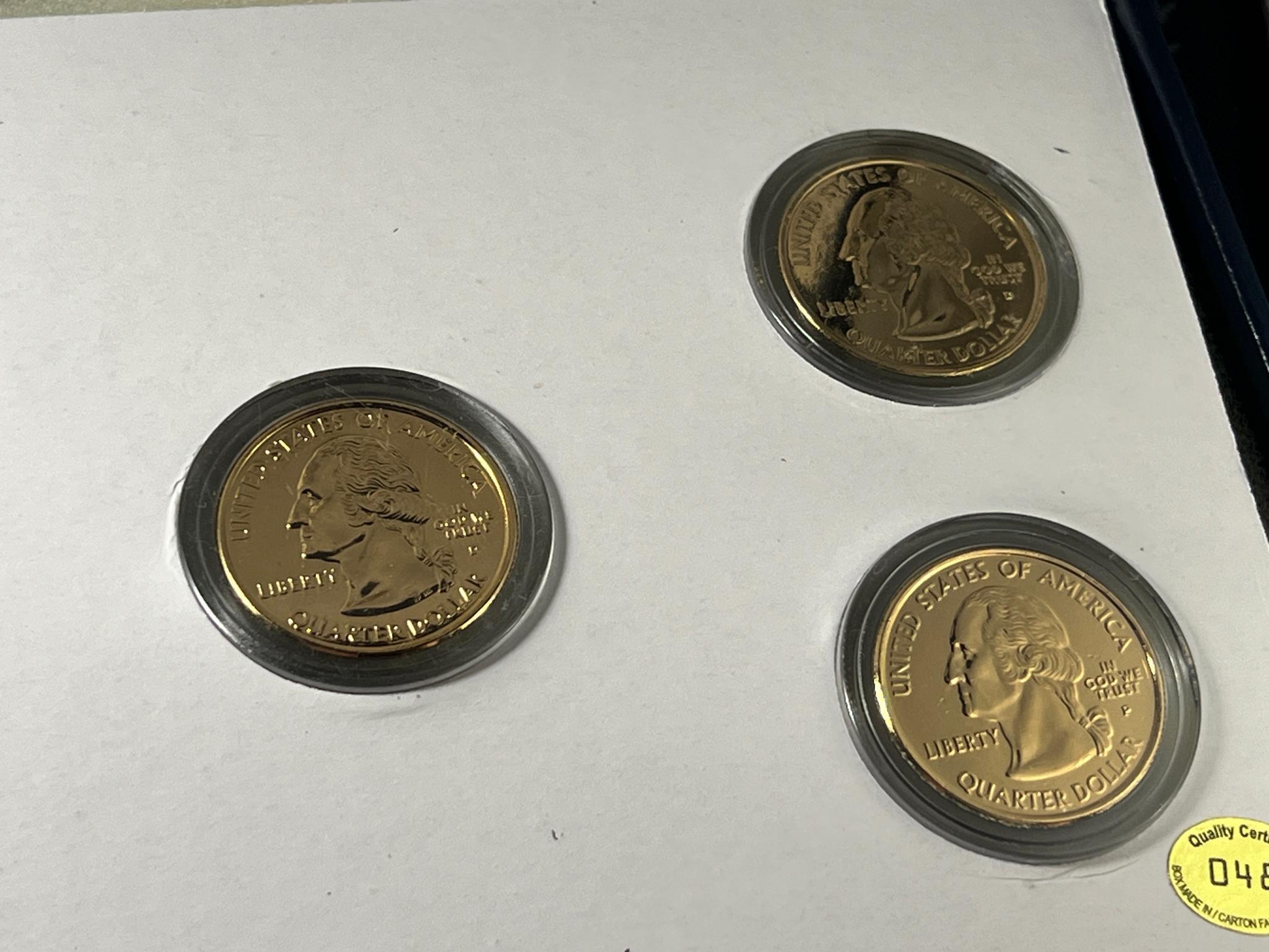 2001 Gold Plated State Quarter Set