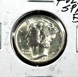 1942-D Mercury Dime, Choice BU, Full Split Bands