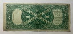 LARGE SIZE 1917 1 Dollar Washington Legal Tender Currency Note