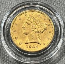 1904 Five Dollar ($5.00) Liberty Gold