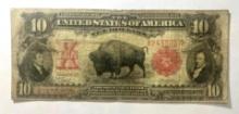 L@@K LARGE SIZE 1901 American Bison /Lewis & Clark $10 Dollar Banknote