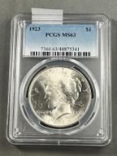 1923 Peace Dollar in PCGS MS63 Holder