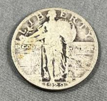 1929 Standing Liberty Quarter, 90% Silver