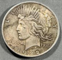 1922 Peace Silver Dollar, 90% Silver