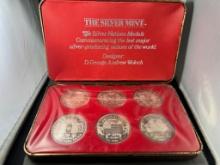 The Silver Mint Nation Set, each coin is 20 grams of .999 pure silver
