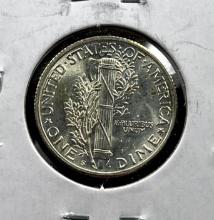 1944-S Mercury Dime, GEM BU Full Bands