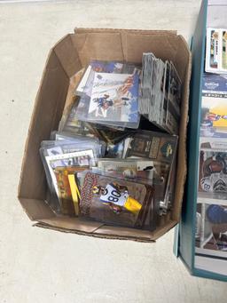 Football cards, 2 boxes many top loader stars , Prizm +