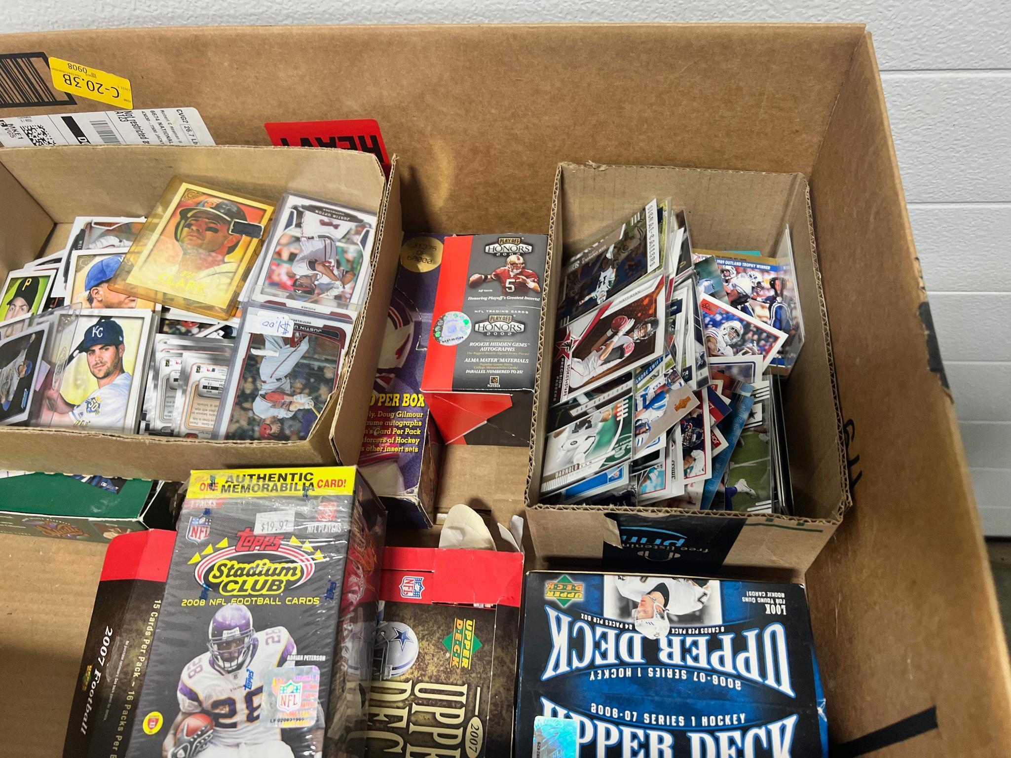 Football and Baseball Large box/ wax opened and stars in Toploaders