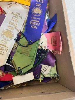 Vintage Ohio State Fait Ribbons from 1950's and 60's for Various vegetable entries