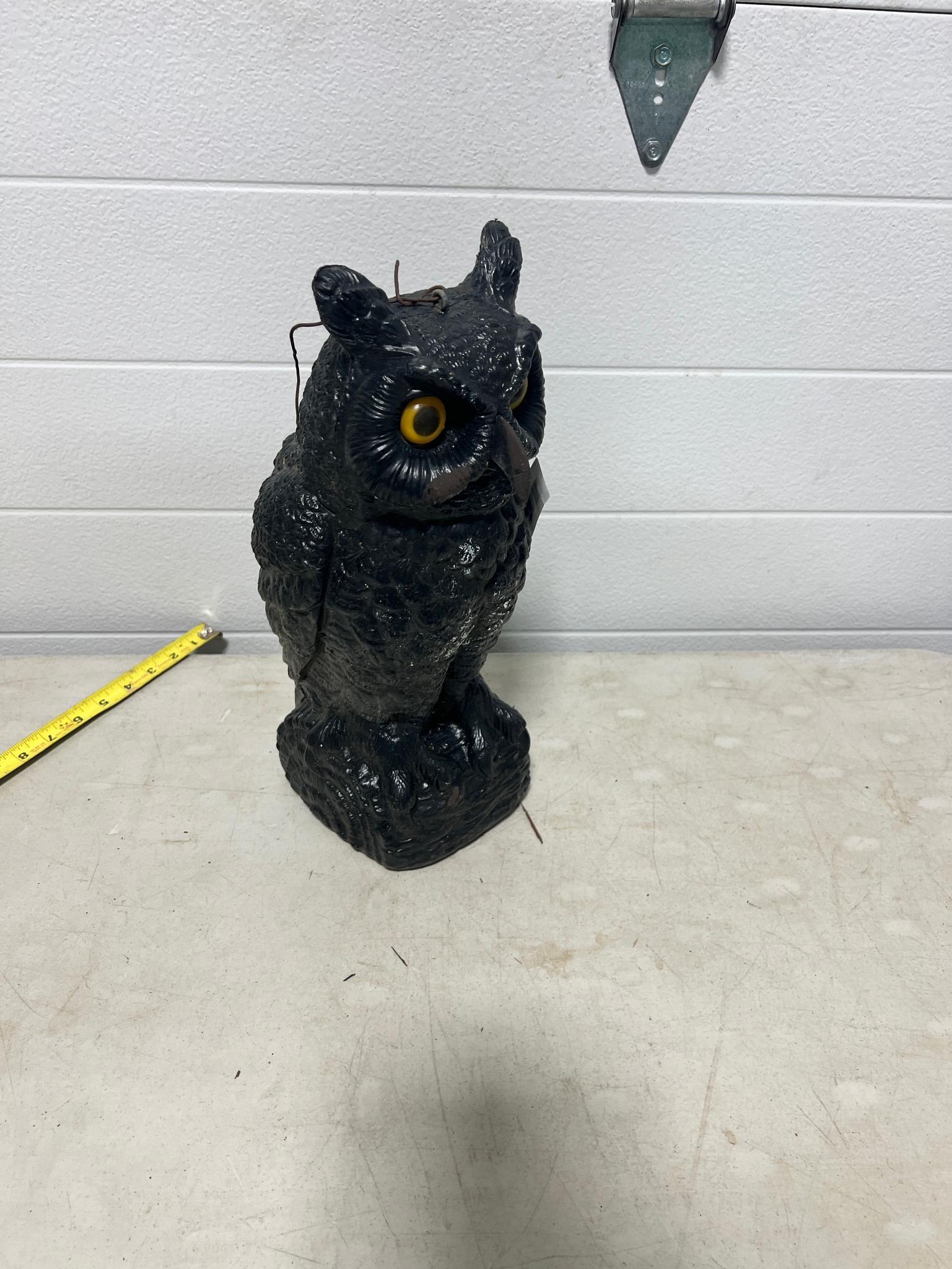 Owl decoy plastic 16" tall