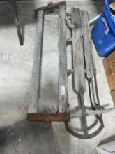 Vintage sled and milking harness