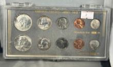 1964 US Mint Set in snap case, includes 2 each 90% Silver Half, Quarter and Dime