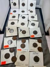 Large batch of asst. Indianhead Cents, approx 30 total coins, various dates, see all pics