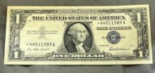 1957 One Dollar Silver Star Note Certificate, minimal circulation