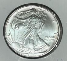 1993 US Silver Eagle .999 silver, GEM UNC