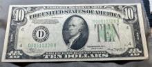 1934A Green Seal $10.00 US Federal Reserve Note