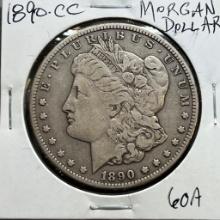 KEY DATE 1890-CC Morgan Silver Dollar