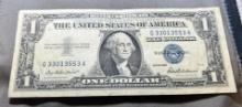 1957 One Dollar Silver Certificate, minimal circulation